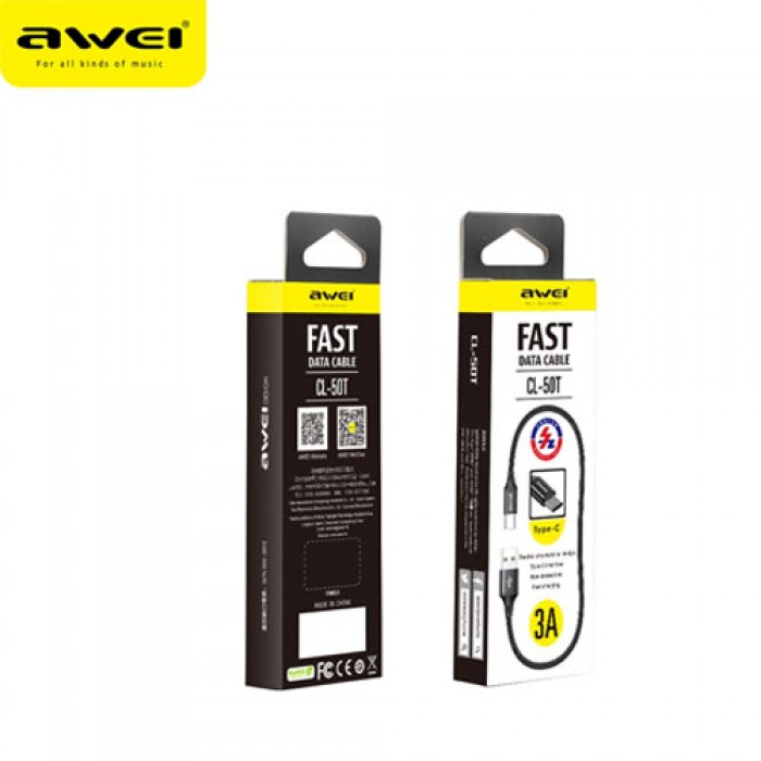 Awei CL-50T (Type-C fast charging short cable)