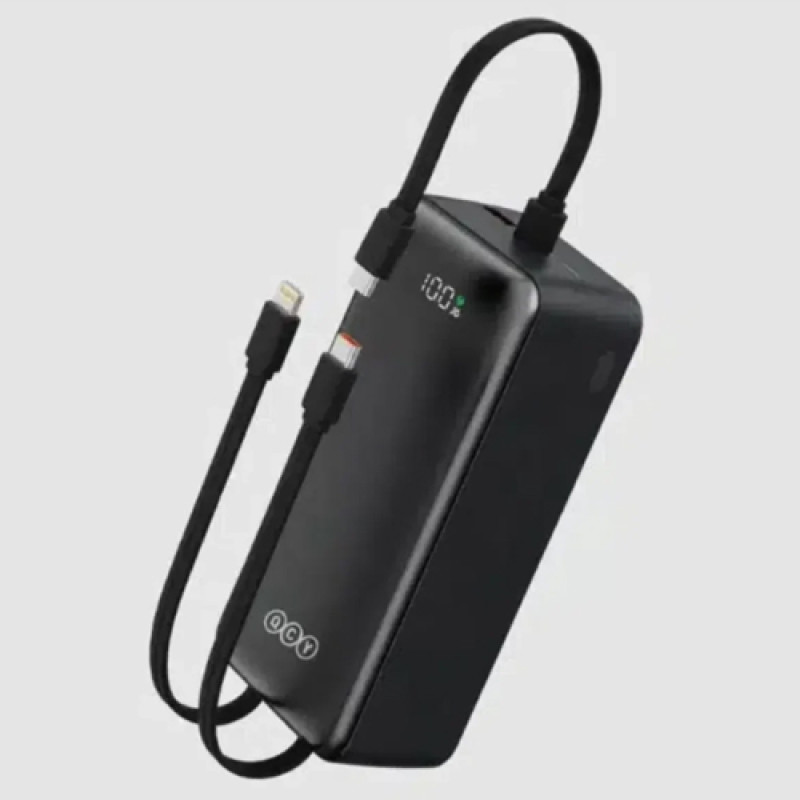 QCY Pulse PB30B 30000mAh(22.5W) Power Bank With 3 Cables