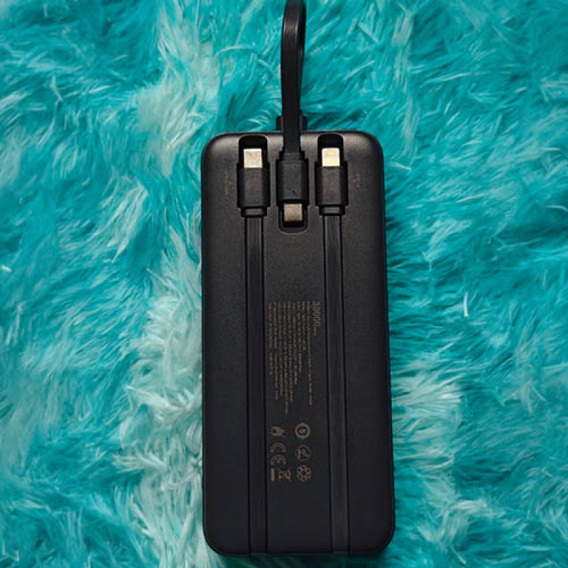 QCY Pulse PB30B 30000mAh(22.5W) Power Bank With 3 Cables